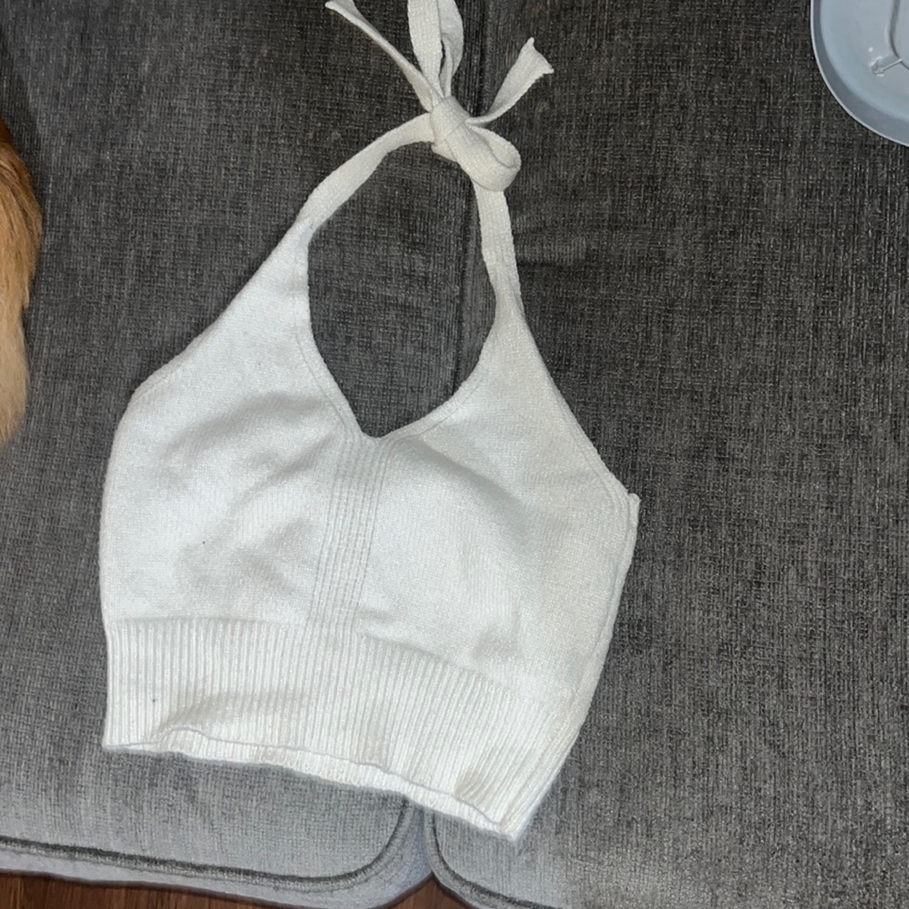 White halter top